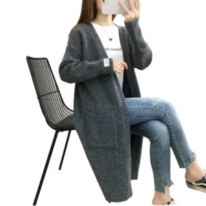 2025 Autumn New Arrival Women's Long Sleeve Loose Fit Open Chest Poncho product image for private label apparel manufacturing