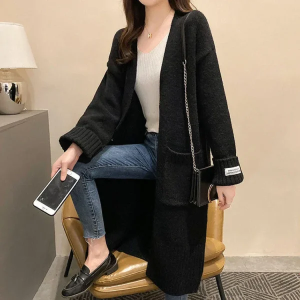 2025 Autumn New Arrival Women's Long Sleeve Loose Fit Open Chest Poncho image 03 | StitchQuote 2025 Autumn New Arrival Women's Long Sleeve Loose Fit Open Chest Poncho product image for private label apparel manufacturing, view 3