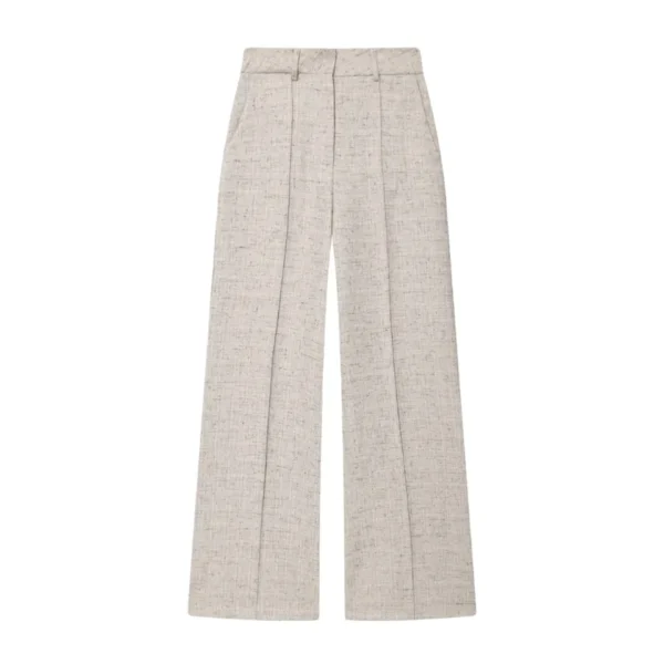 2025 Autumn New Women's Commuting Trousers Versatile Mid-Waist Straight Regular Print Casual image 1