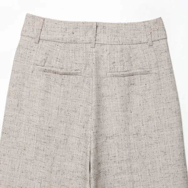 2025 Autumn New Women's Commuting Trousers Versatile Mid-Waist Straight Regular Print Casual image 2