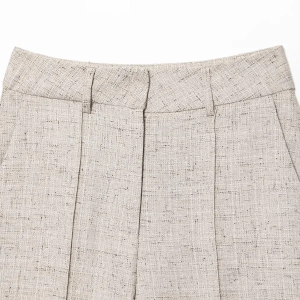 2025 Autumn New Women's Commuting Trousers Versatile Mid-Waist Straight Regular Print Casual image 3