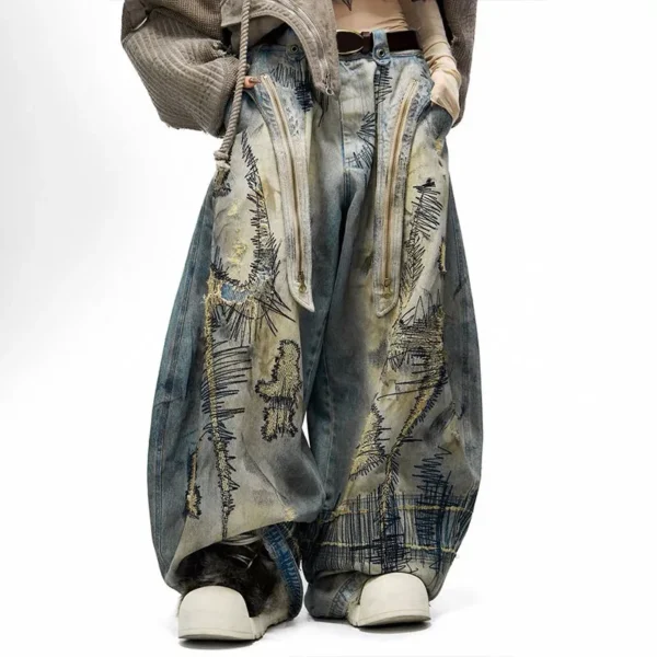 Embroidered Distressed Jeans product image 1