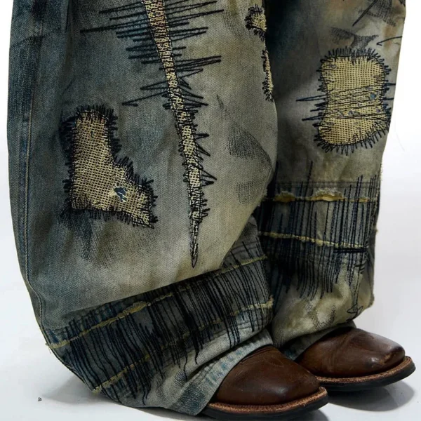 Embroidered Distressed Jeans product image 3