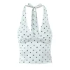 2025 Summer New Fashion Style Women's Slim Backless Polka Dot Printed Halter image 1