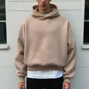Wholesale Quality 500Gsm Plain Heavyweight Blank Men's Hoody Oversized Customize Pullover image 1