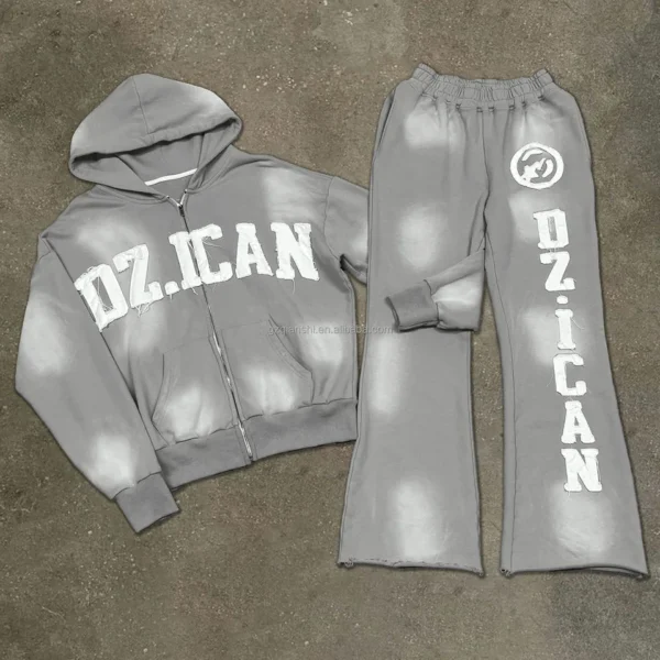 Acid Wash Hooded Sweatsuit | StitchQuote image 02 Acid Wash Hooded Sweatsuit product image 2