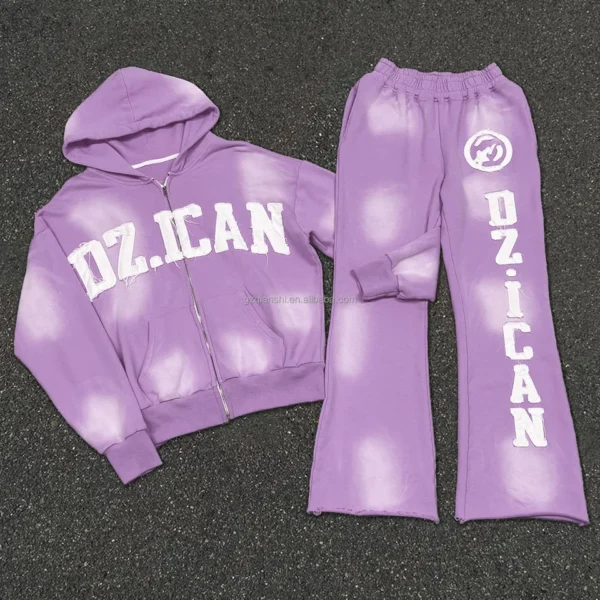 Acid Wash Hooded Sweatsuit | StitchQuote image 04 Acid Wash Hooded Sweatsuit product image 4