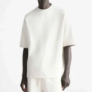 Blank Heavyweight Drop Shoulder T-Shirt sample for premium basics and casualwear manufacturing