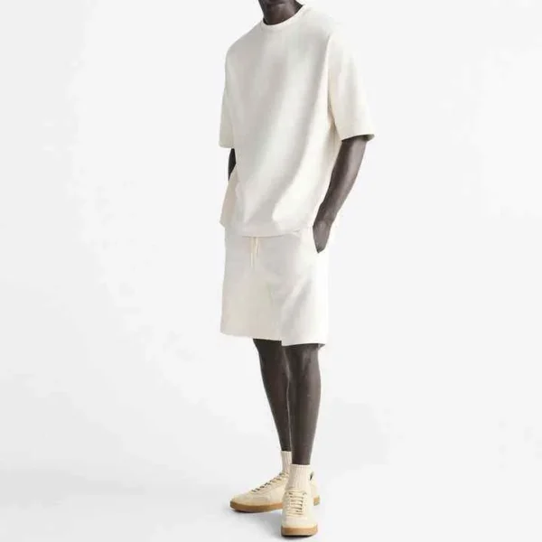 Blank Heavyweight Drop Shoulder T-Shirt sample for premium basics and casualwear manufacturing, view 3