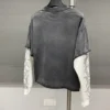 Custom Screen Print Men Boxy T Shirt 300gsm Cotton Washed Tshirt Streetwear Custom Screen Print Men Boxy T Shirt 300gsm Cotton Washed Tshirt Streetwear image 2