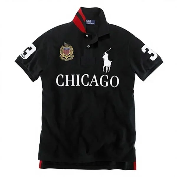 CityTops Men's Short Sleeve Shirts High Quality 100% Cotton Custom Embroidered Logo image 1