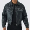 Leather Chenille Varsity Jacket image 05 | StitchQuote Leather Chenille Varsity Jacket product image for private label streetwear manufacturing, view 5