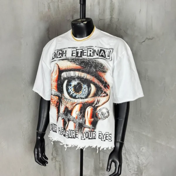 Custom High Quality Cotton Vintage Acid Wash Boxy Graphics Cropped T Shirt Custom High Quality Cotton Vintage Acid Wash Boxy Graphics Cropped T Shirt image 2