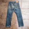 Custom High Quality Vintage Wash Cotton Distressed Raw Indigo Japanese Selvedge Custom High Quality Vintage Wash Cotton Distressed Raw Indigo Japanese Selvedge image 2