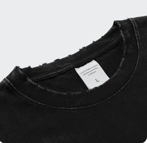 Vintage Wash Oversized T-Shirt product image for private label streetwear manufacturing, view 3