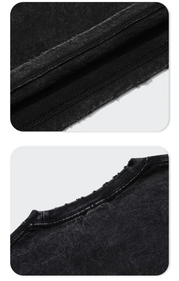 Vintage Wash Oversized T-Shirt product image for private label streetwear manufacturing, view 5