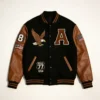 Chenille Varsity Jacket product image for private label streetwear manufacturing, view 4
