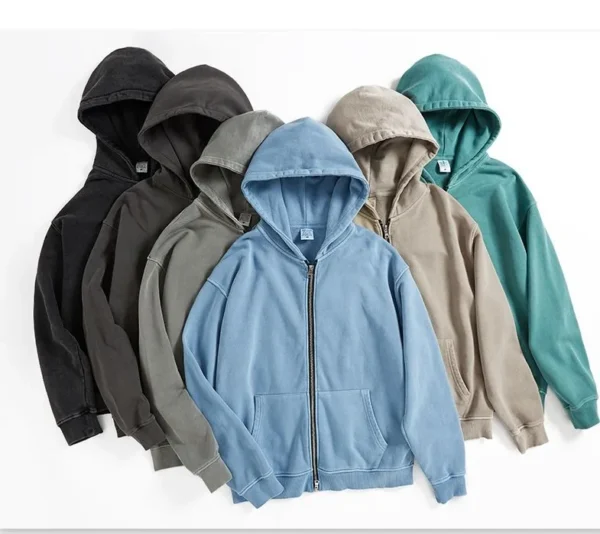 Acid Wash Zip Up Hoodie | StitchQuote image 01 Acid Wash Zip Up Hoodie product image 1