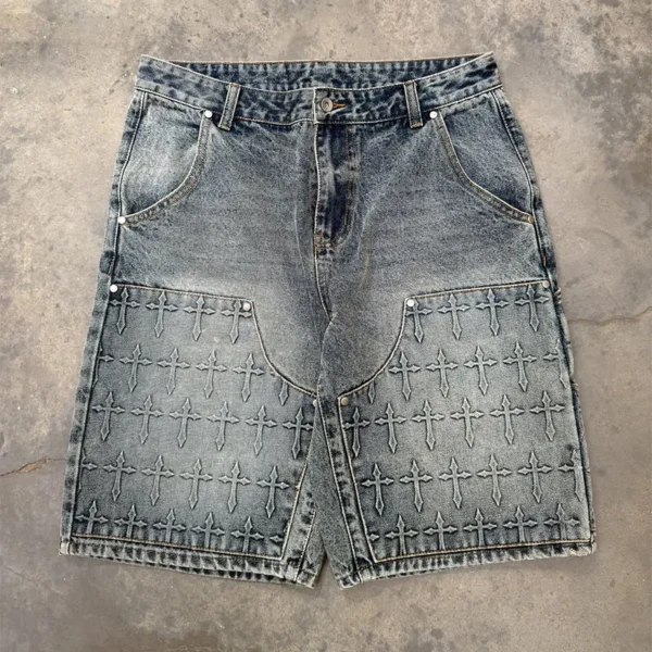 Acid Wash Denim Jorts | StitchQuote image 01 Acid Wash Denim Jorts product image 1