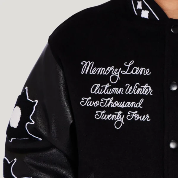 Plus Size Varsity Jacket product image for private label streetwear manufacturing, view 2