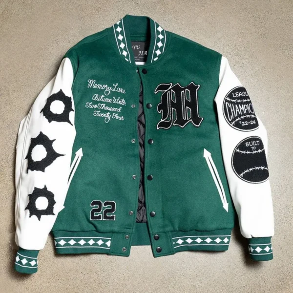 Plus Size Varsity Jacket product image for private label streetwear manufacturing, view 3