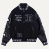 Plus Size Varsity Jacket product image for private label streetwear manufacturing, view 4