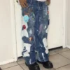 Custom Men's Stonewashed Acid Denim Boyfriend Distressed Streetwear Ripped Hiphop Faded Custom Men's Stonewashed Acid Denim Boyfriend Distressed Streetwear Ripped Hiphop Faded image 1