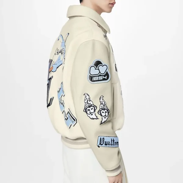 Custom Men's Vintage Baseball Letterman Jacket image 04 | StitchQuote Custom Men's Vintage Baseball Letterman Jacket product image for private label streetwear manufacturing, view 4