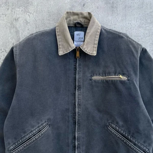 Vintage Zip Up Work Jacket image 03 | StitchQuote Vintage Zip Up Work Jacket product image for private label apparel manufacturing, view 3