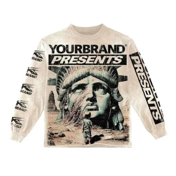 Custom Streetwear Distressed Long Sleeve T-shirt Oversized Acid Wash Graphic Boxy Cropped Custom Streetwear Distressed Long Sleeve T-shirt Oversized Acid Wash Graphic Boxy Cropped image 3