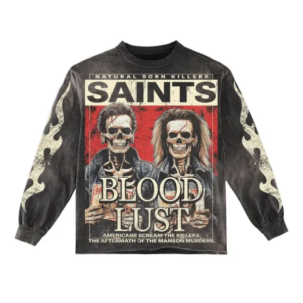 Custom Streetwear Distressed Long Sleeve T-shirt Oversized Acid Wash Graphic Boxy Cropped Custom Streetwear Distressed Long Sleeve T-shirt Oversized Acid Wash Graphic Boxy Cropped image 5