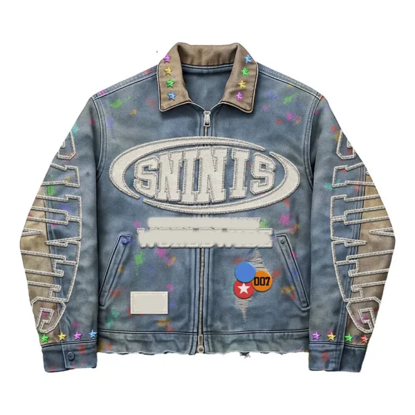 Sun Faded Zipper Denim Jacket | StitchQuote image 02 Sun Faded Zipper Denim Jacket product image 2