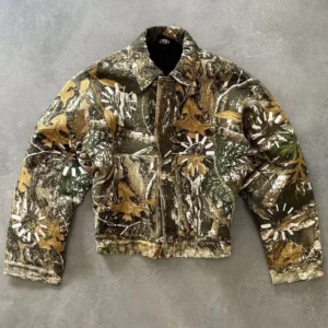 Custom Vintage Acid Wash Oversized Denim Jacket for Men Sun Faded Full image 1