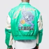 Customizable Men's College Baseball Varsity Jacket product image for private label streetwear manufacturing, view 3