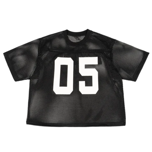 Customized Summer 100% Polyester Mesh Hollow Design Rugby Jersey Digitally Printed Sports product image for private label apparel manufacturing