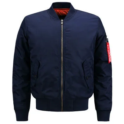 Blank Zip Up Bomber Jacket product image for private label streetwear manufacturing, view 2