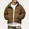 Winter Puffer Jacket product image for private label apparel manufacturing, view 2