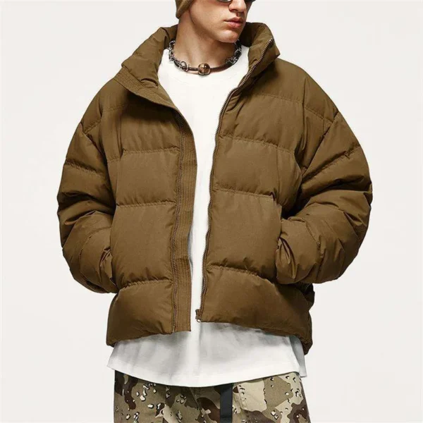 Winter Puffer Jacket product image for private label apparel manufacturing, view 2