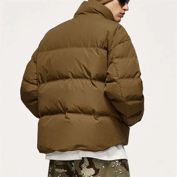 Winter Puffer Jacket product image for private label apparel manufacturing, view 3