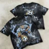 Designs Custom Men's Streetwear with Vintage Distressed Stone-washed Print T-shirts Made Designs Custom Men's Streetwear with Vintage Distressed Stone-washed Print T-shirts Made image 2