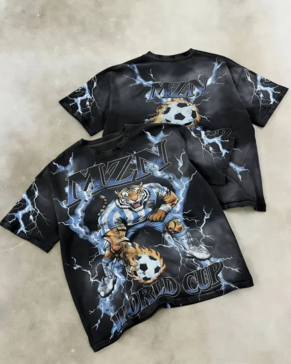 Designs Custom Men's Streetwear with Vintage Distressed Stone-washed Print T-shirts Made Designs Custom Men's Streetwear with Vintage Distressed Stone-washed Print T-shirts Made image 2