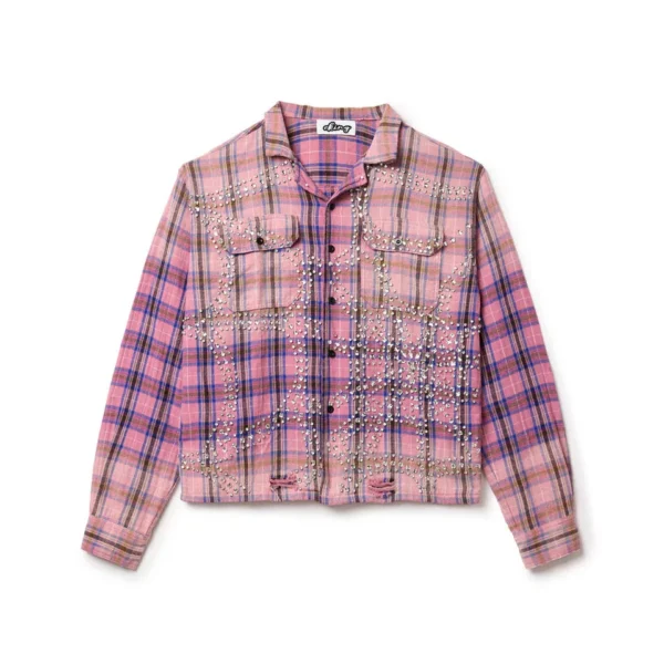 Acid Wash Overshirt Jacket product image for private label apparel manufacturing, view 4