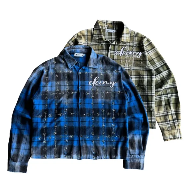 Acid Wash Overshirt Jacket product image for private label apparel manufacturing, view 6