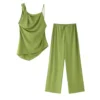 Elastico Casual Autumn Style Mid Waist Breathable Garment Dyed Straight 100% Polyester image 4