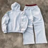 Wholesale Embroidered Jogger Sweatsuits Double Waisted Sweatpants and Hoodies Set Custom Oversized Wholesale Embroidered Jogger Sweatsuits Double Waisted Sweatpants and Hoodies Set Custom Oversized image 2