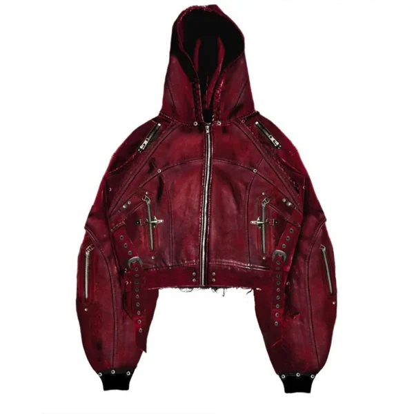 Fashion 2025 Oversized French Men's Jacket 500g Acid-Washed Denim Vintage Patchwork Fashion 2025 Oversized French Men's Jacket 500g Acid-Washed Denim Vintage Patchwork image 2