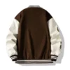 Fashion Green Puffer Mens Patchwork Jacket Embroidered Baseball Letterman Varsity Bomber Jackets Fashion Green Puffer Mens Patchwork Jacket Embroidered Baseball Letterman Varsity Bomber Jackets image 3