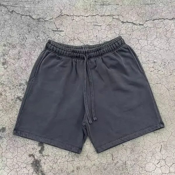 YITE New Vintage Sun Faded Acid Wash Blank Football Shorts De Hombre YITE New Vintage Sun Faded Acid Wash Blank Football Shorts De Hombre image 4