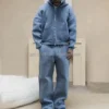 Baggy logo Unisex Sweatsuit Blank Winter Tracksuit for Men Hoodie and Sweatpants Baggy logo Unisex Sweatsuit Blank Winter Tracksuit for Men Hoodie and Sweatpants image 1