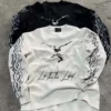 Custom Dtg Screen Print Graphic T-shirt White Thermal Long Sleeved Shirt for Custom Dtg Screen Print Graphic T-shirt White Thermal Long Sleeved Shirt for image 1